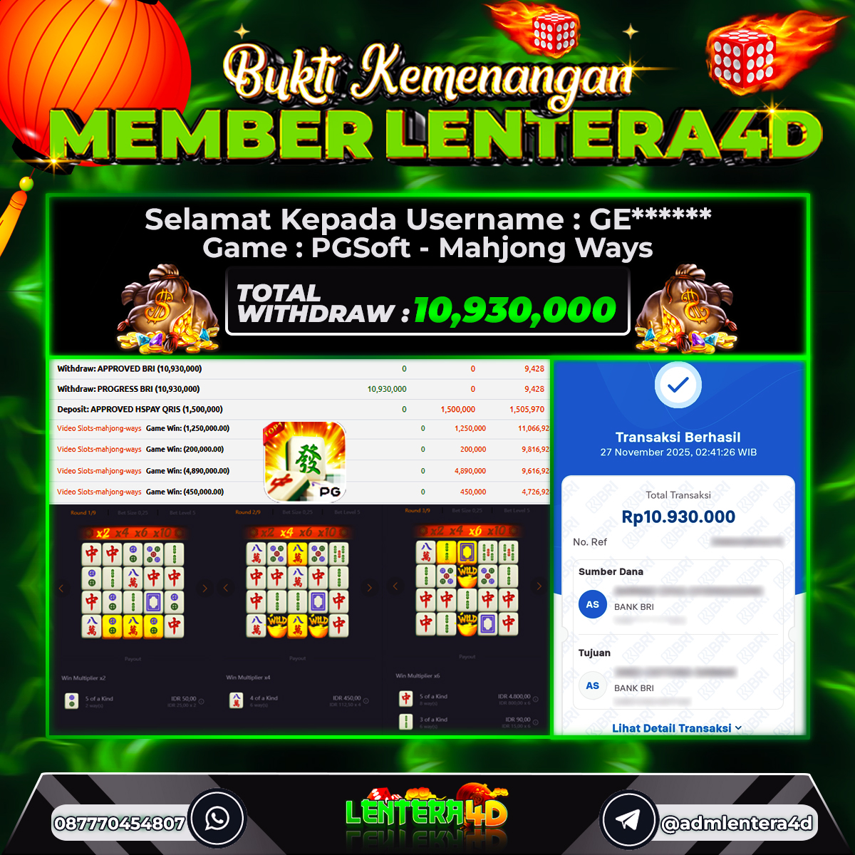 JACKPOT MAHJONG WAYS 27 NOVEMBER 2025